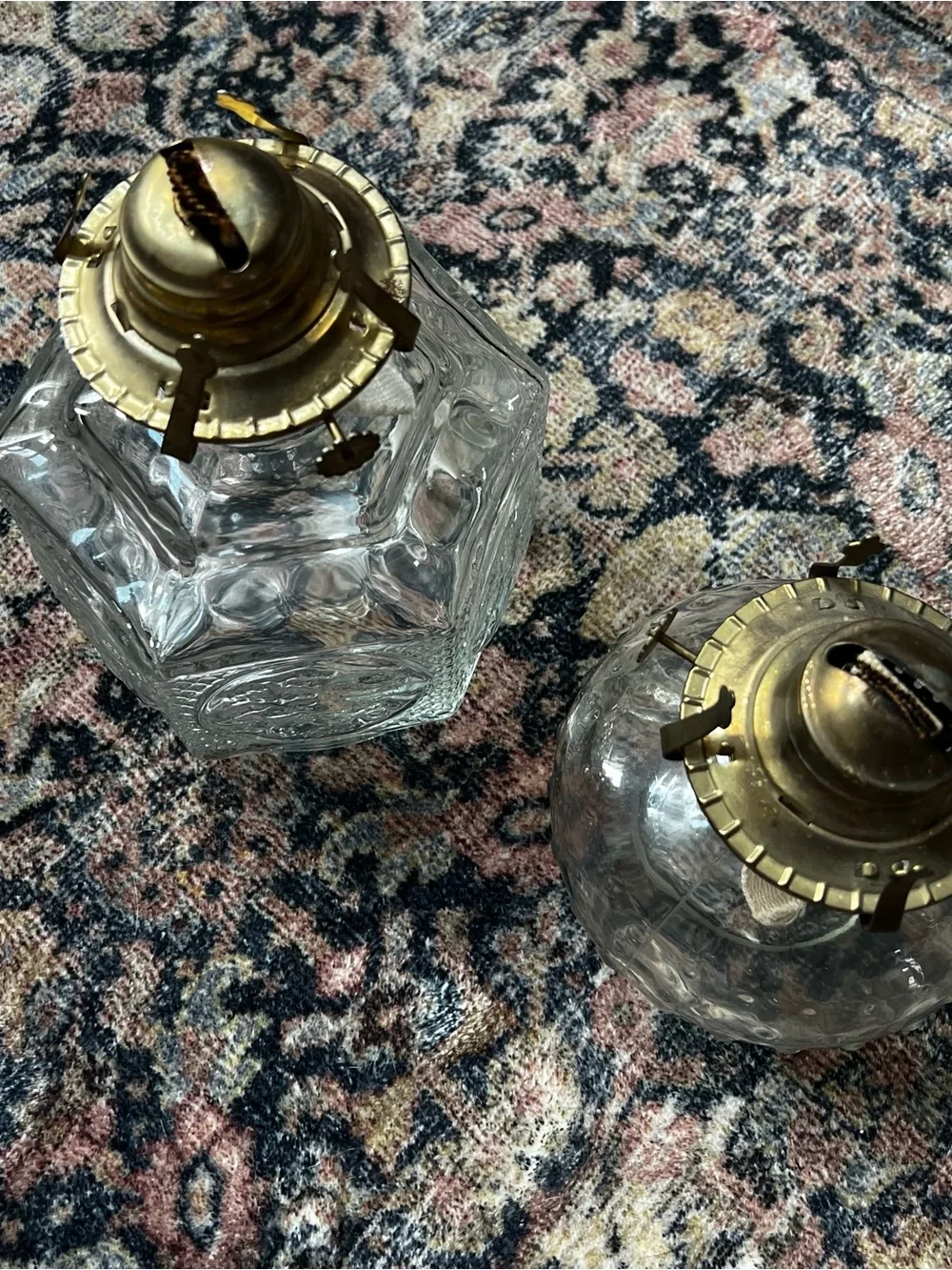 Vintage Lamplight Farms Glass Lanterns